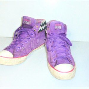 SH1 - Allstar Vintage CONVERSE RUNNING SHOES Men's Sz 8 Woman's Sz 10 Hi-Cut